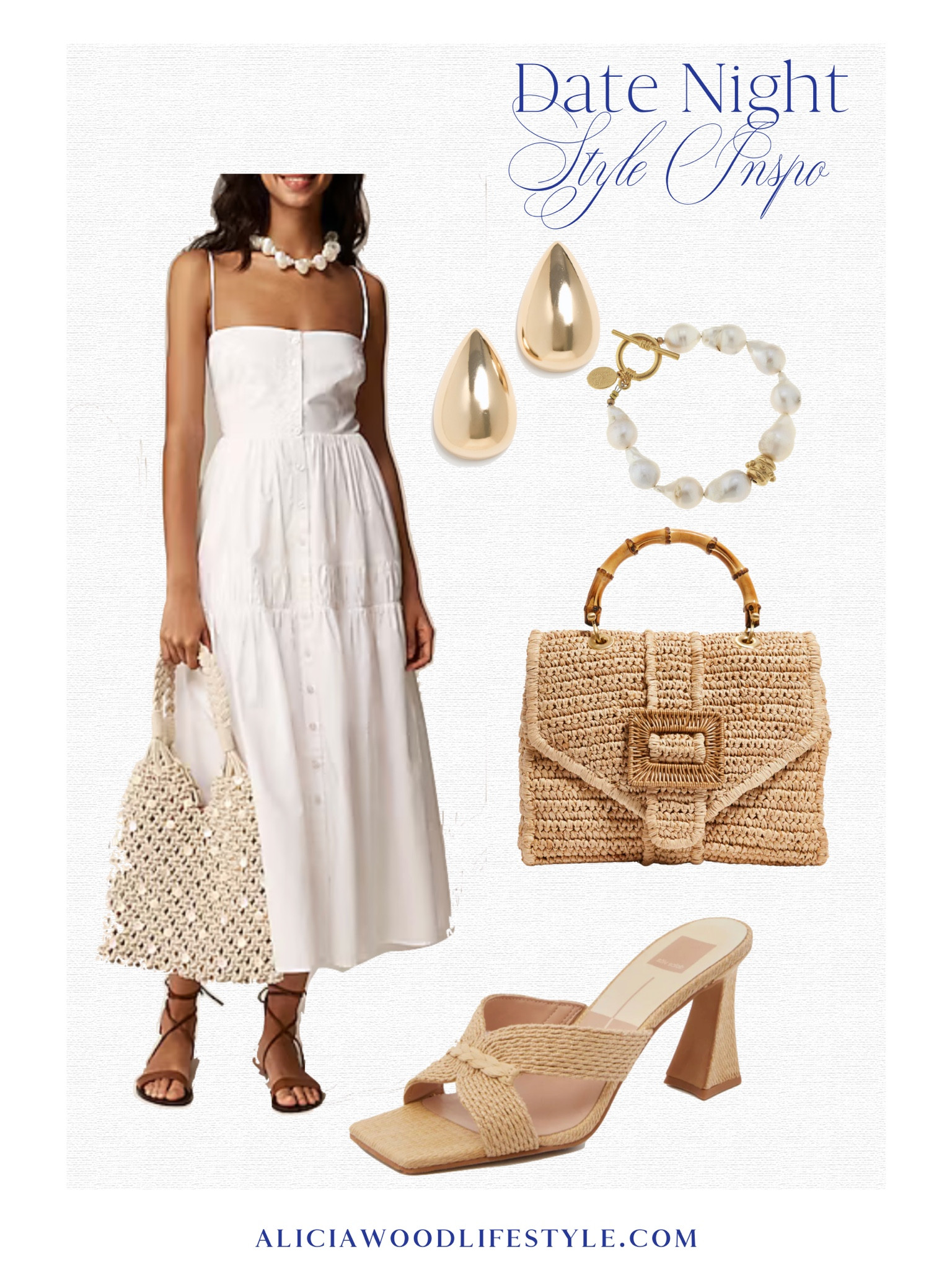Date Night Dress
Date Night Outfit
White midi dress 
Woven sandal 
Avis mini handbag 
Hold teardrop earrings
Pearl bracelet 

#LTKOver40 #LTKSeasonal #LTKStyleTip