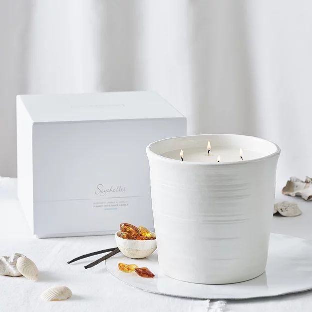 Seychelles Ceramic Indulgence Candle | Candles | The  White Company | The White Company (UK)