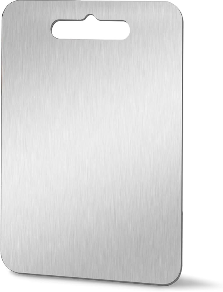 Titanium Cutting Board - Upgraded Thickened (0.08 in) Non-Deforming 100% Pure Titanium Cutting Bo... | Amazon (US)