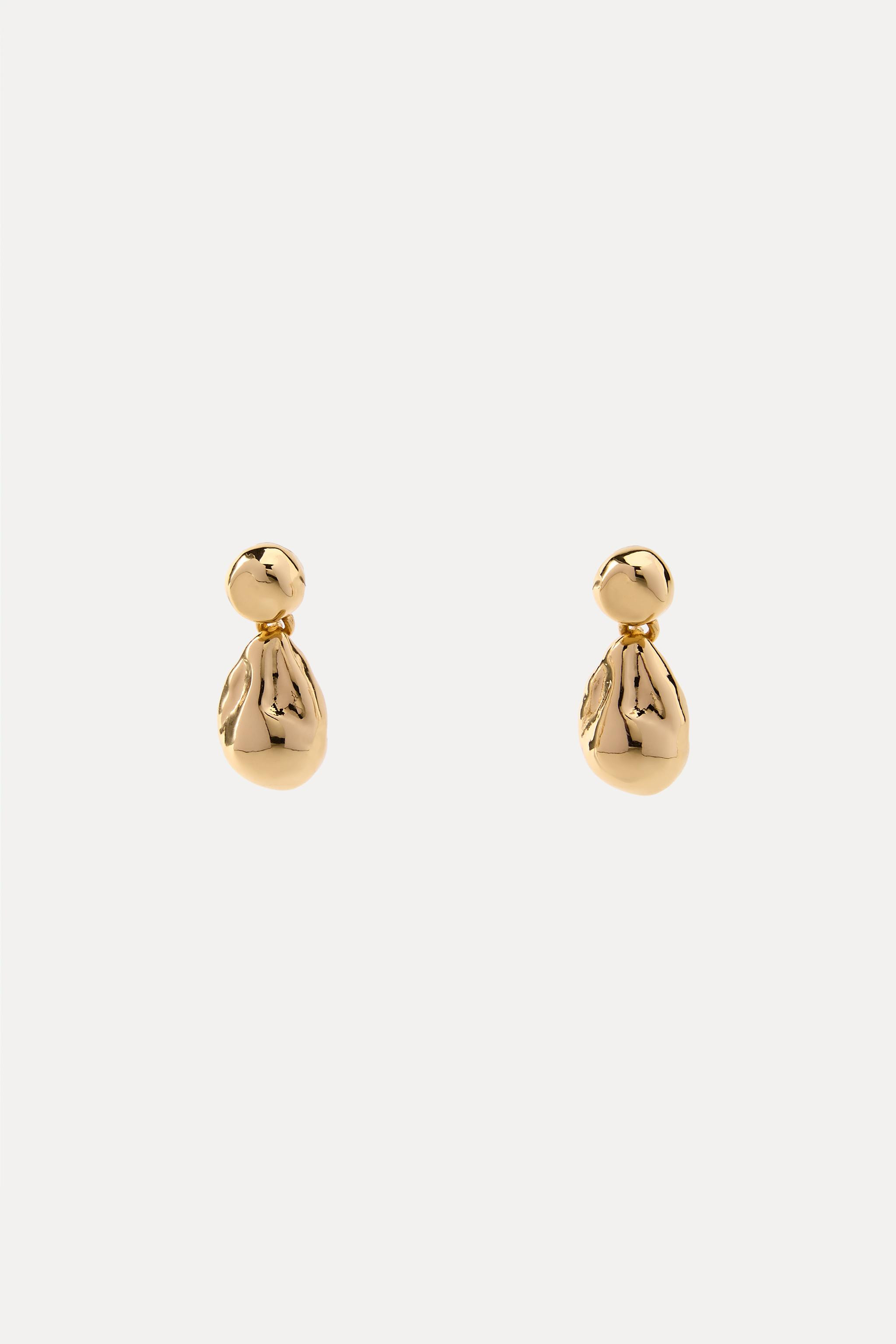 IRREGULAR DOUBLE SPHERE EARRINGS | Zara US