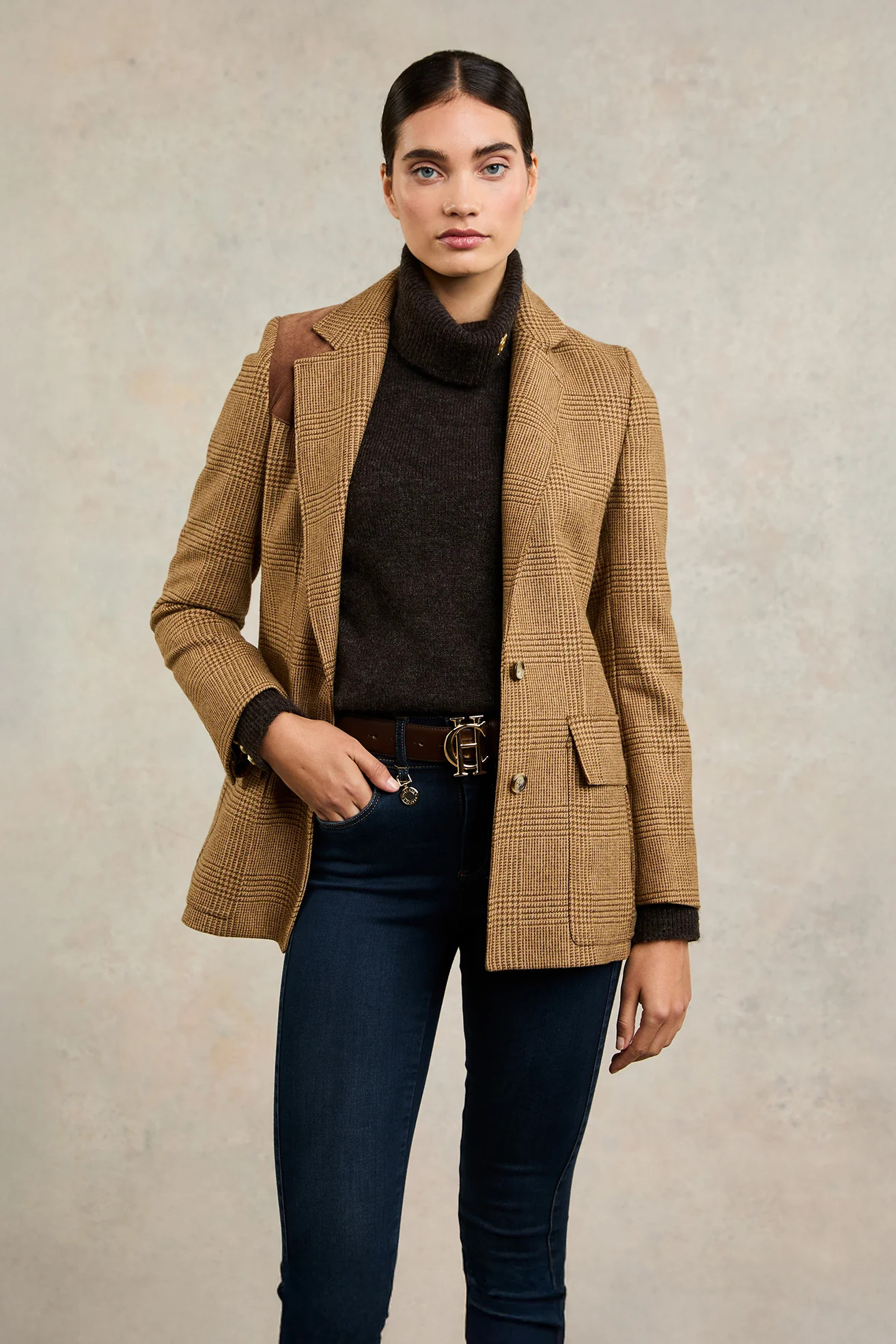 Single Breasted Field Blazer (Tawny) | Holland Cooper