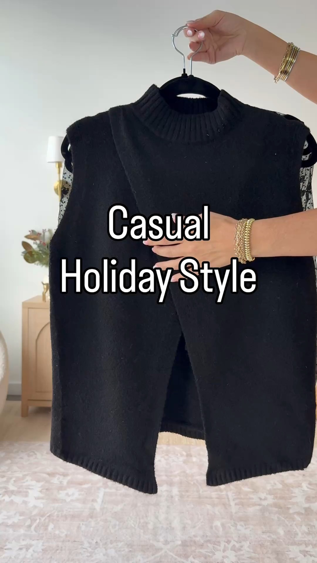 Causal holiday style- elevated with this bow lace too. 
Medium lace top 
Small sweater 
Denim- 2 long 


#LTKOver40 #LTKU #LTKFindsUnder50 #LTKHoliday #LTKTall