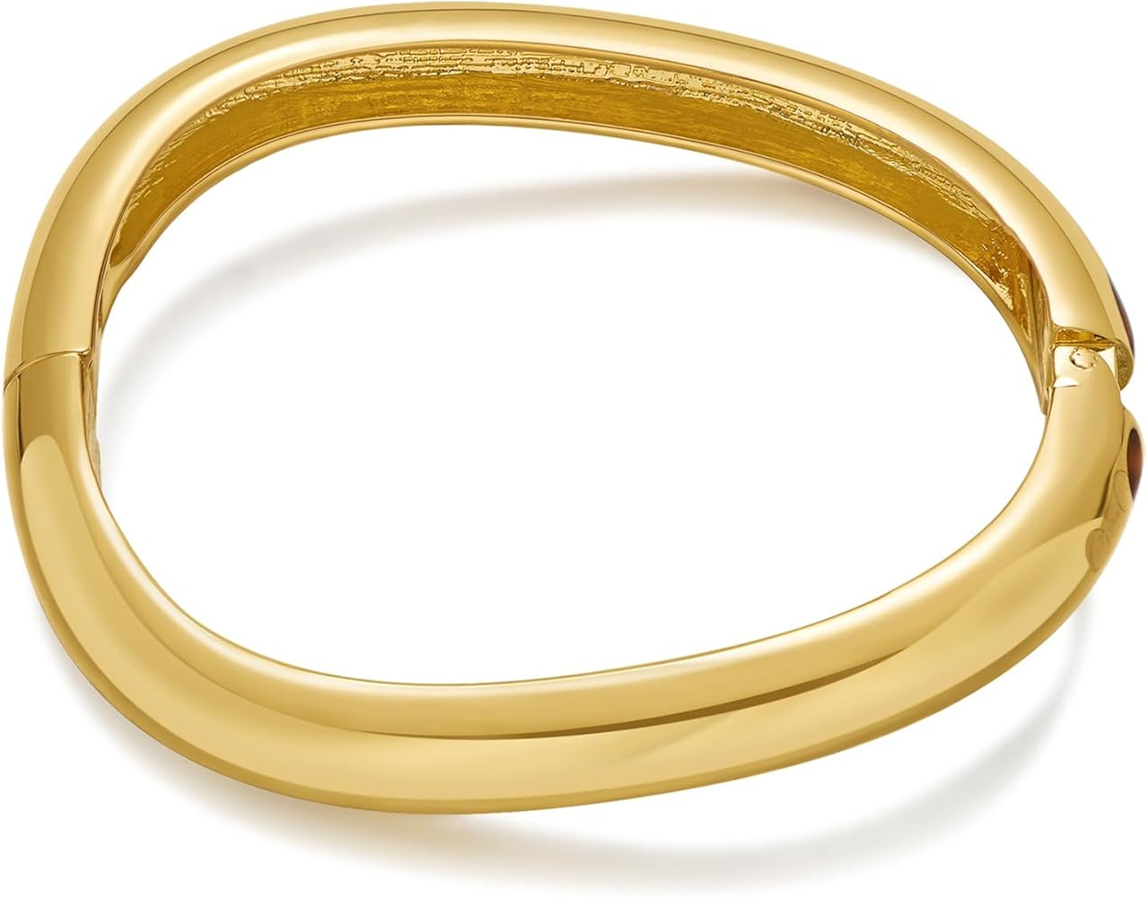 Wide Chunky Gold Bangle Bracelets for Women Trendy Hinged Open Cuff Bangle Bracelet Boho Thick Go... | Amazon (US)