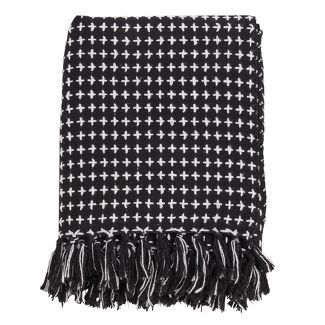 Cross Thread Throw Blanket Black - Saro Lifestyle | Target