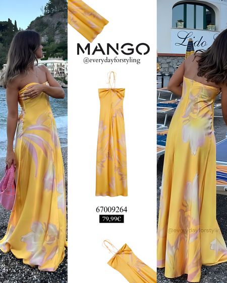 Mango Bandeau Dress 💛😍linked below ⬇️ 

#LTKTravel #LTKSwim #LTKSeasonal