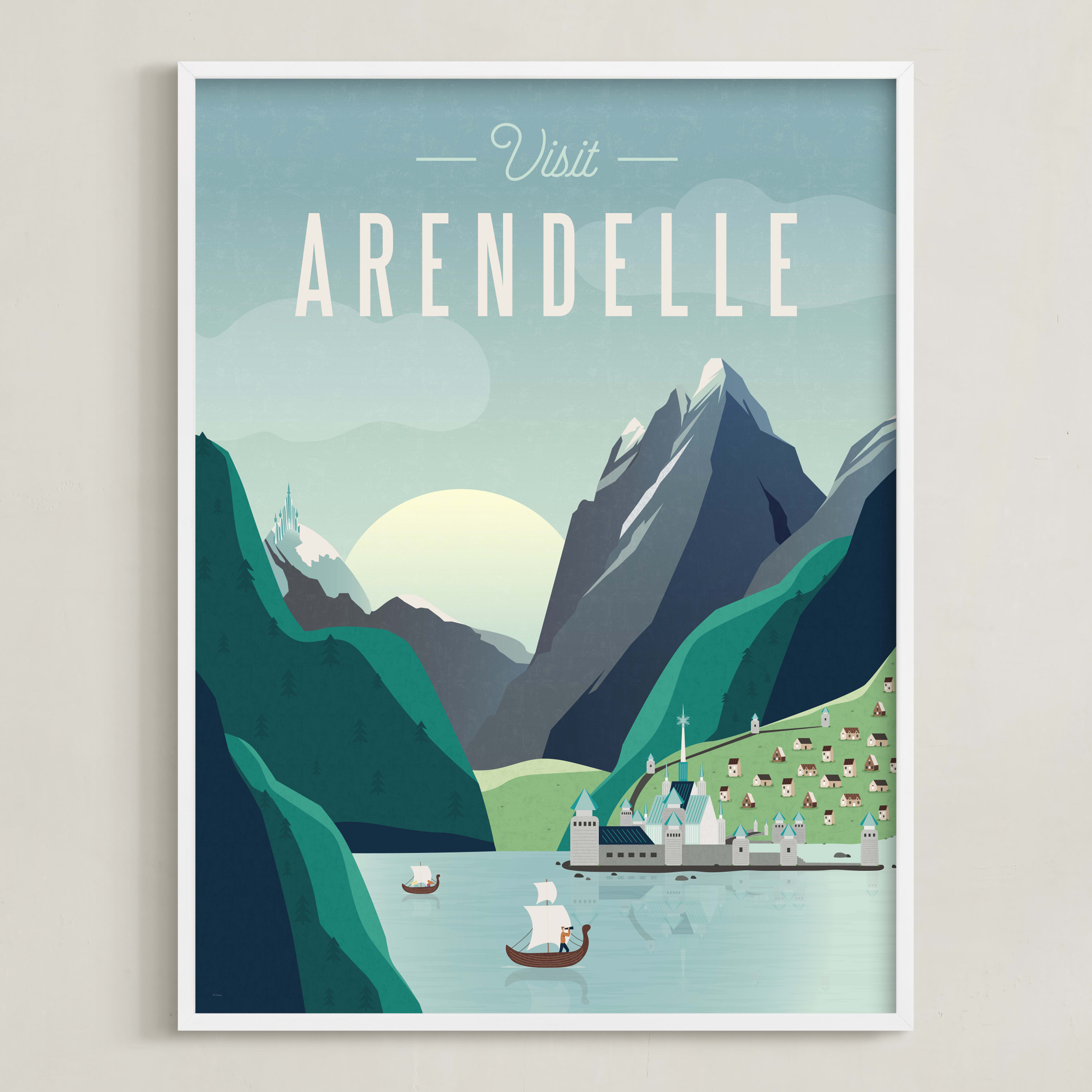 "Visit Arendelle | Frozen" - Graphic Limited Edition Art Print by Erica Krystek. | Minted
