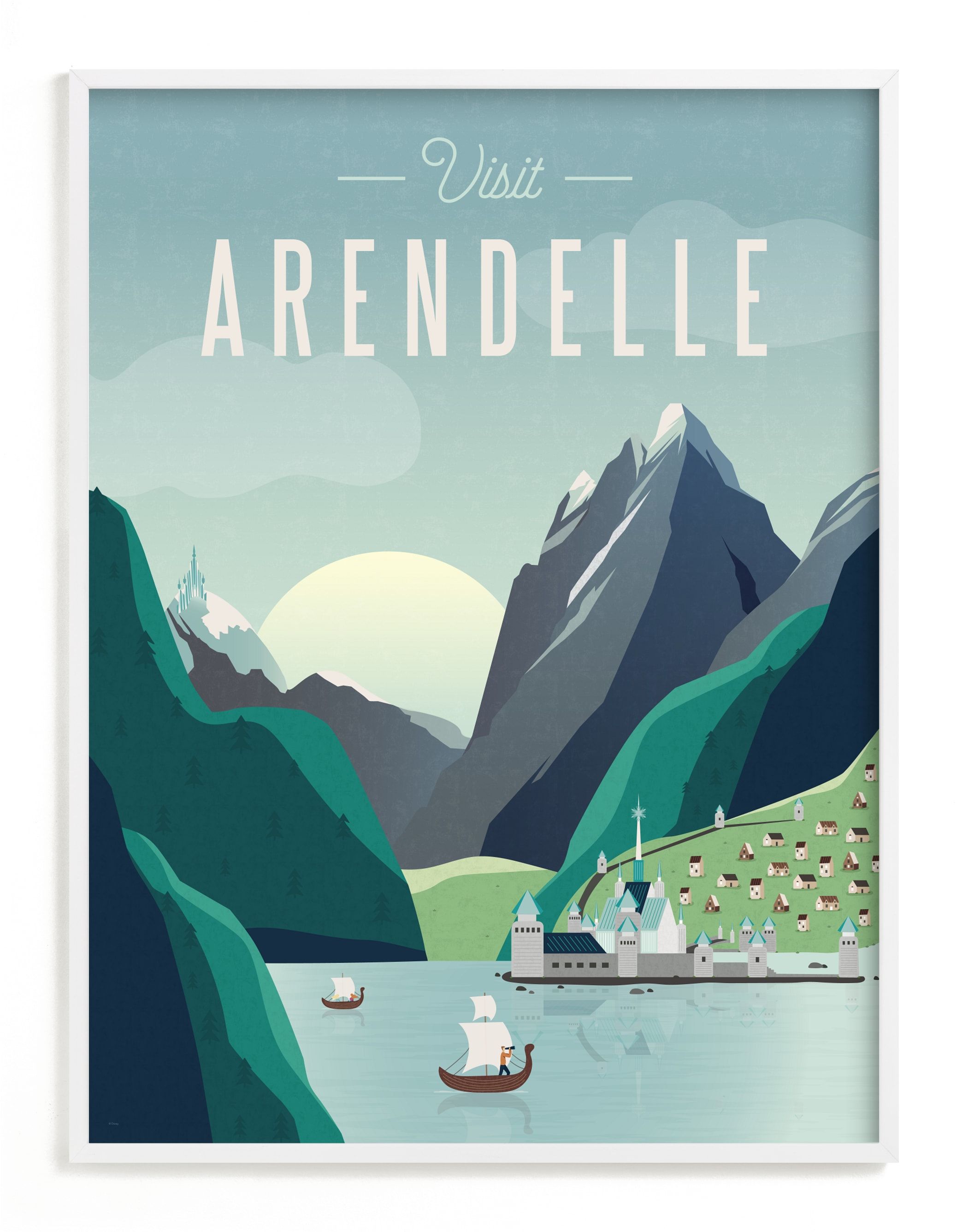 "Visit Arendelle | Frozen" - Graphic Limited Edition Art Print by Erica Krystek. | Minted