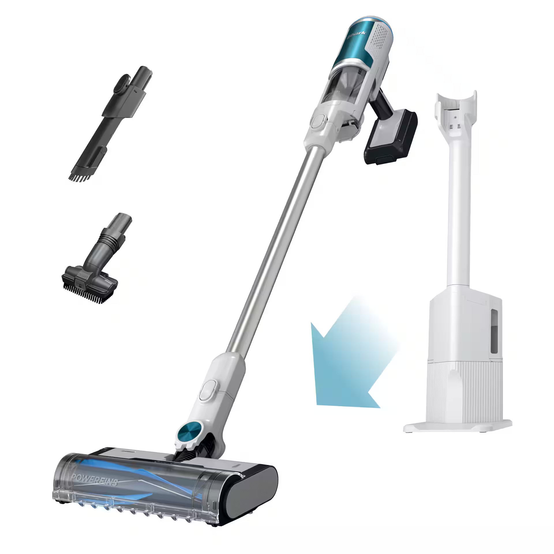Shark - Clean & Empty, Cordless Stick Vacuum with 1.3L Auto-Empty System, HEPA, Up tp 40 Min Runtime - White | Best Buy U.S.