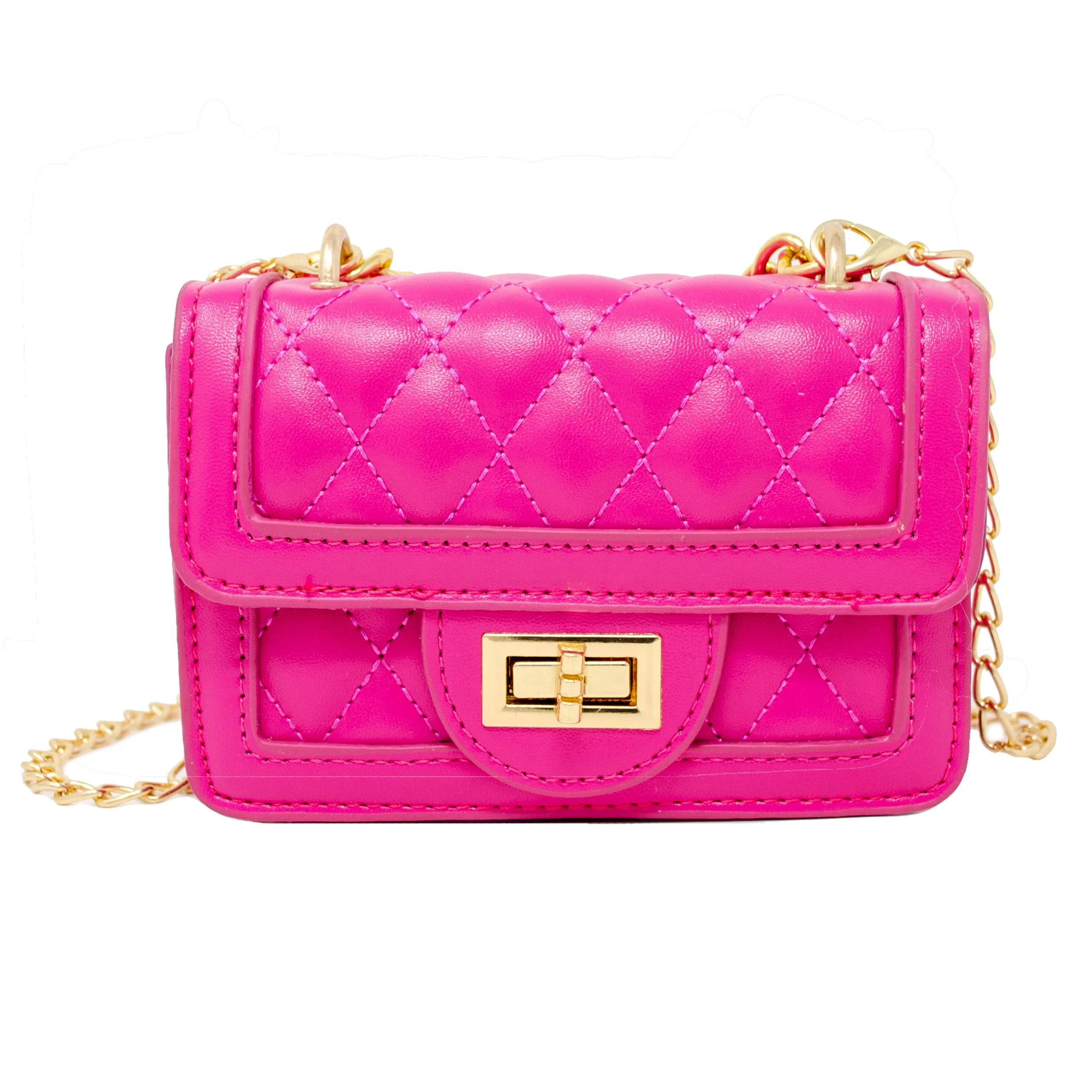 Tiny Classic Quilted Mini Purse: Hot Pink | BISBY Kids