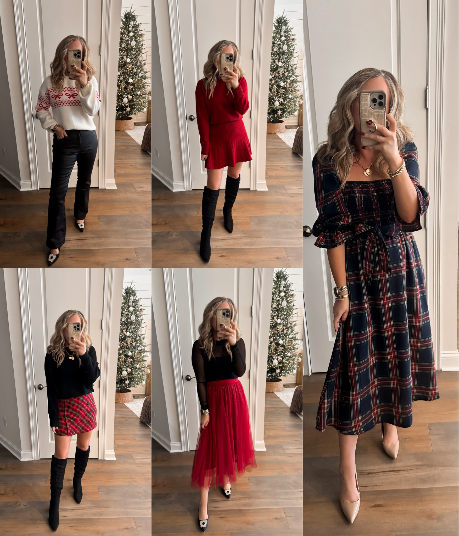 Holiday outfit ideas from Amazon 🎄 Amazon fashion, last-minute holiday look, holiday event, Christmas style, winter style, red, white, green, plaid, women's fashion finds. 

 #LTKHoliday #LTKootd #LTKFindsUnder50
