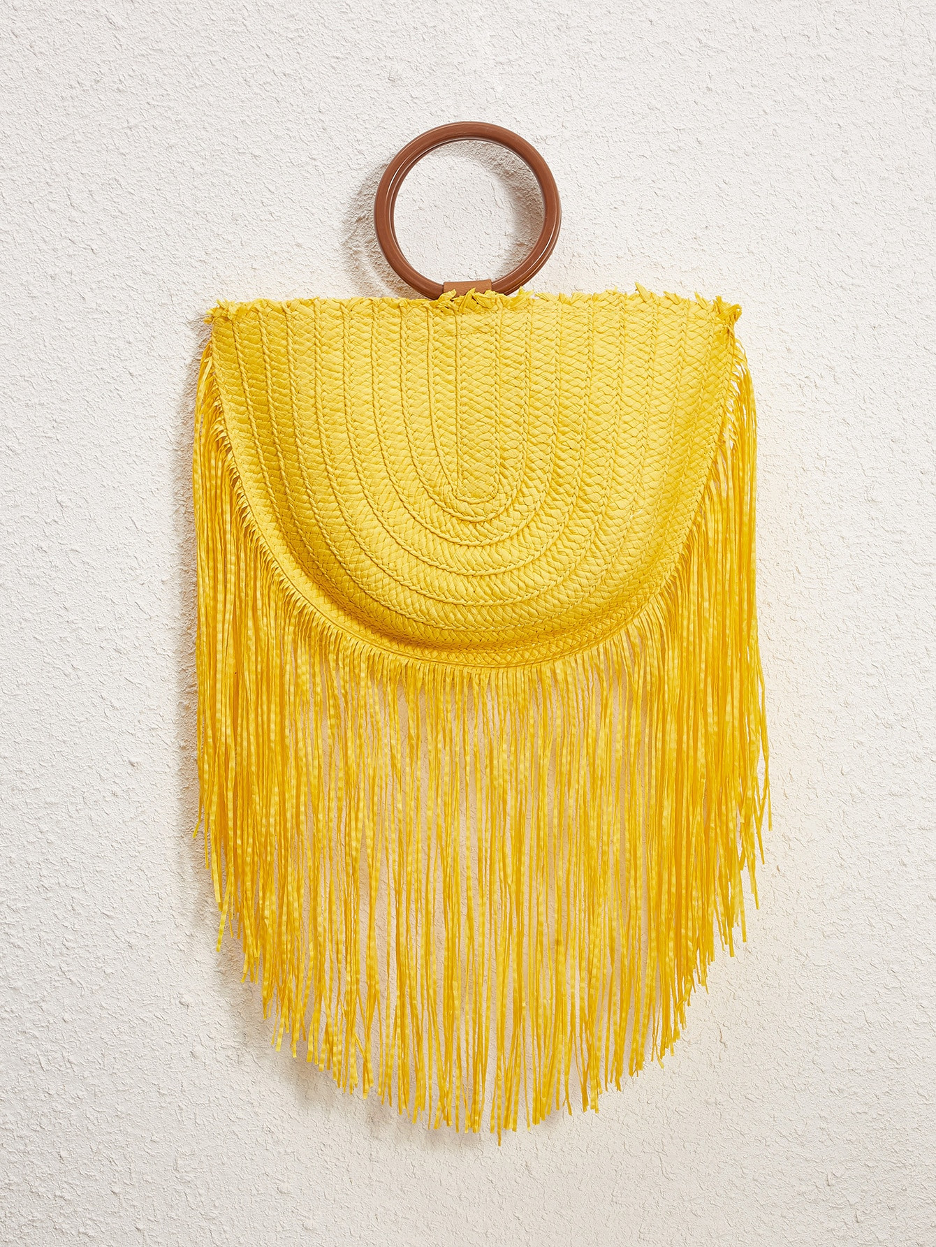 Fringe Decor Straw Bag | SHEIN
