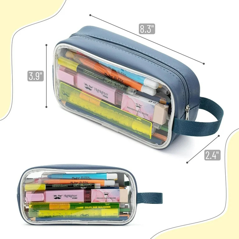 Mr. Pen- Clear Pencil Pouch, Blue, Clear Pencil Case, Pencil Bags, Clear Pouch, Pencil Case for K... | Walmart (US)