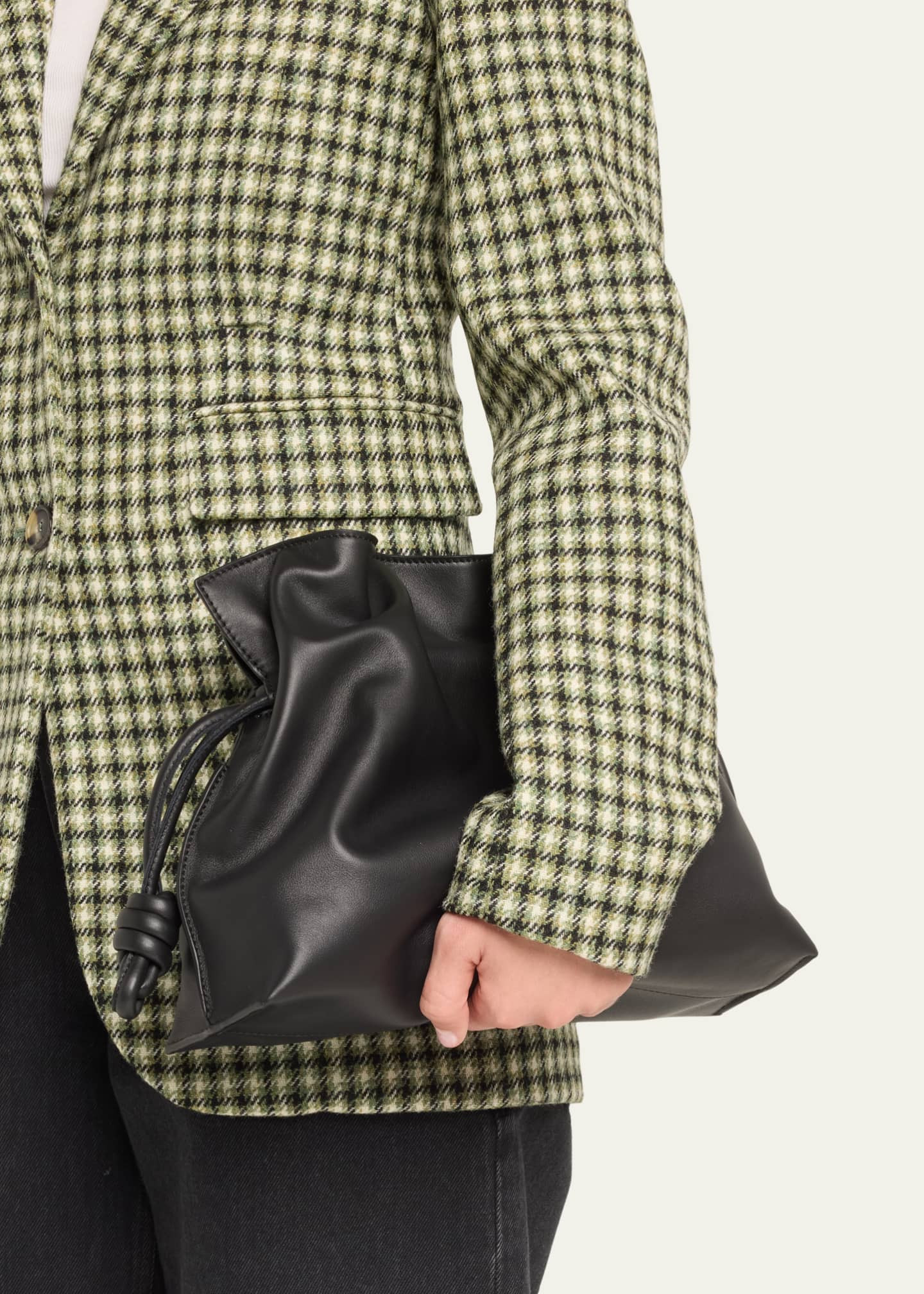 Loewe Flamenco Clutch Bag in Napa Leather with Golden Foil Anagram | Bergdorf Goodman