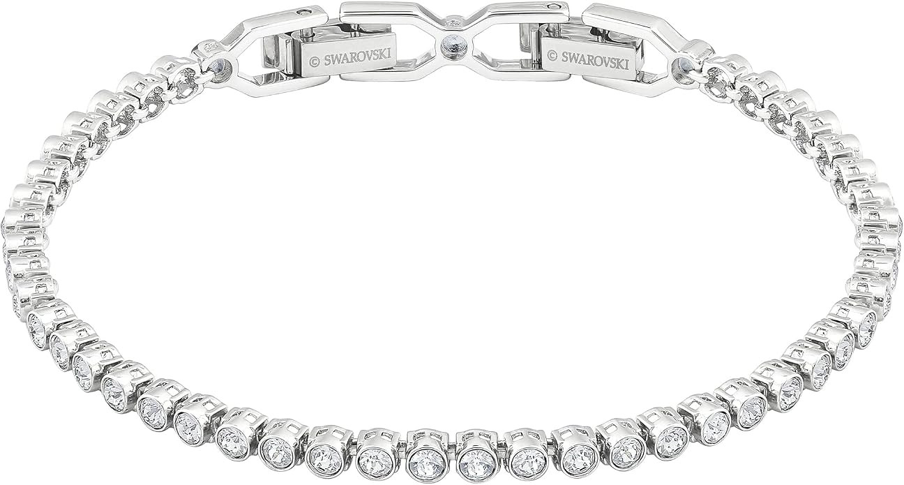 SWAROVSKI Women's Emily Tennis Style Bracelet Collection, Clear Crystals, Blue Crystals, Pink Cry... | Amazon (US)