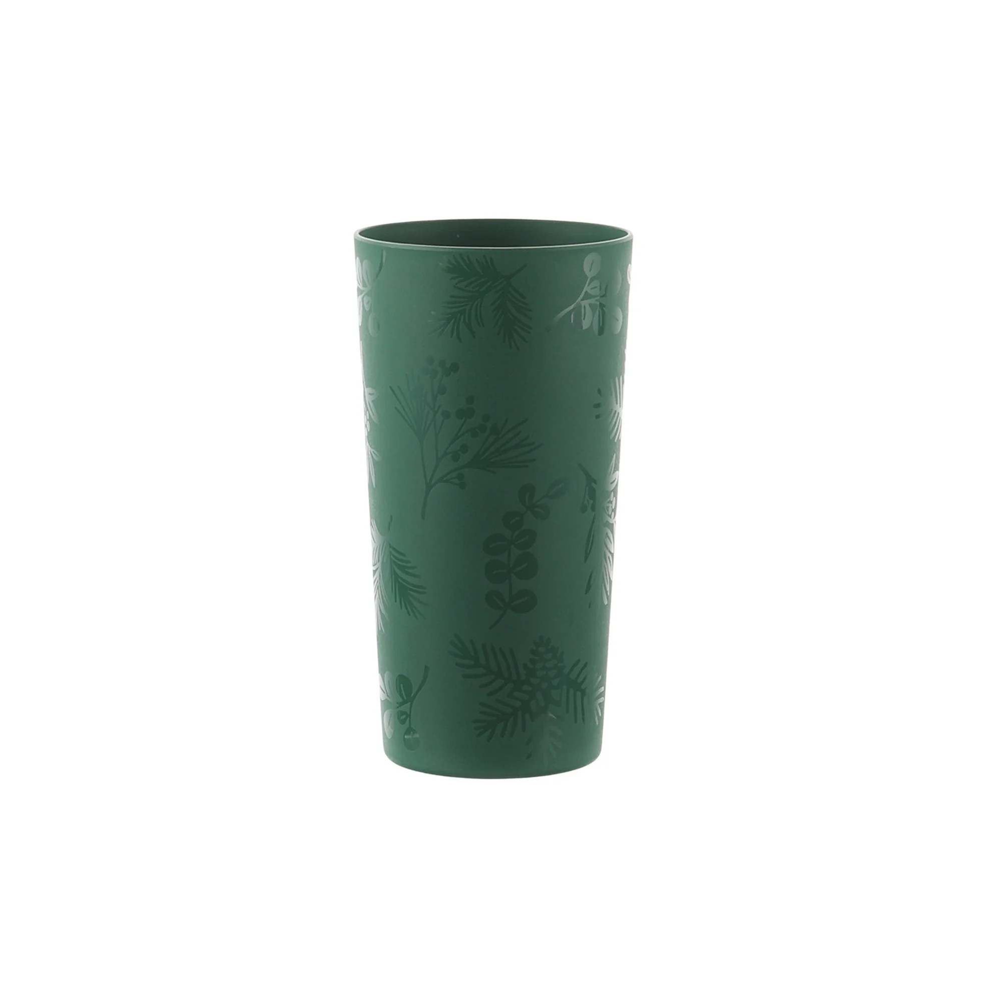 Mainstays 26 Ounce Red Etched Round Plastic Bow Tumbler | Walmart (US)