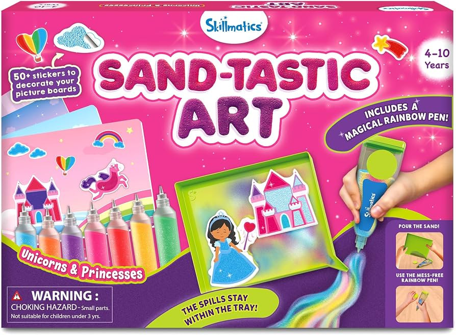 Skillmatics Sand Art Activity - Mess-Controlled DIY Unicorn & Princess Craft Kit with 50+ Colorfu... | Amazon (US)