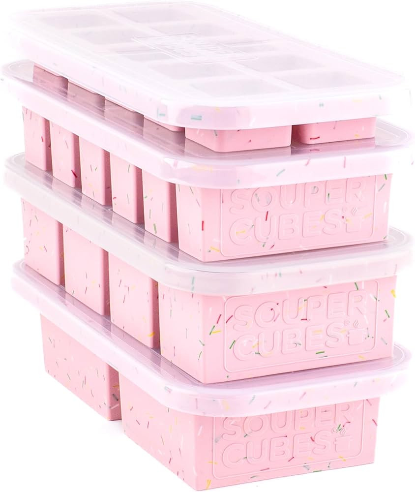 Souper Cubes Silicone Freezer Molds Gift Set with 2 Tbsp, 1/2, 1, and 2 Cup Silicone Freezer Tray... | Amazon (US)