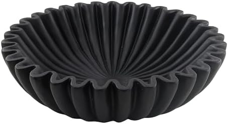 10'' Large Ruffle Decorative Fruit Bowl for Entryway Coffee Table Scalloped Purse Key Holder Kitc... | Amazon (US)