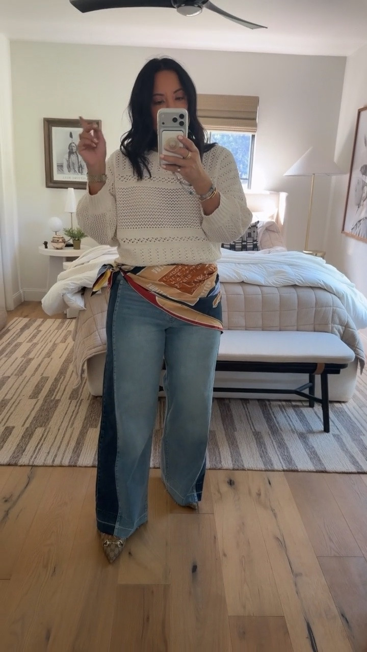 Top size large, pants size 8 (definitely size down if you are between sizes), size up half a size in the shoes (I’m a 9.5/10 and did a 40.5).

#LTKSaleAlert #LTKOver40 #LTKMidsize