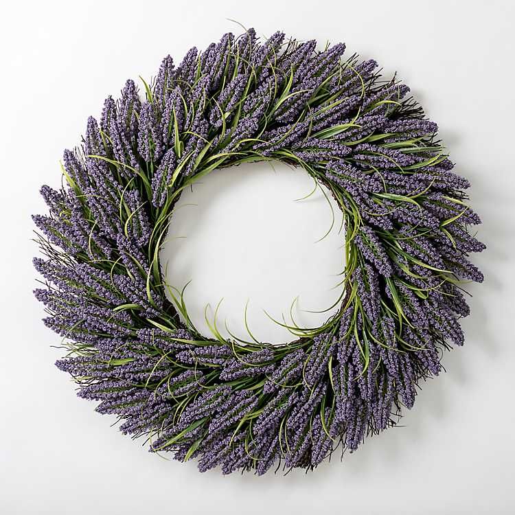 Lavender and Wheat Spiral Wreath | Kirkland's Home