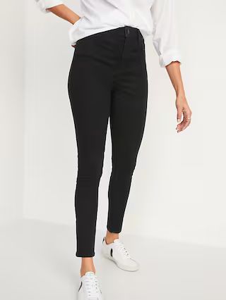 FitsYou 3-Sizes-in-1 Extra High-Waisted Rockstar Super Skinny Black Jeans for Women | Old Navy (US)