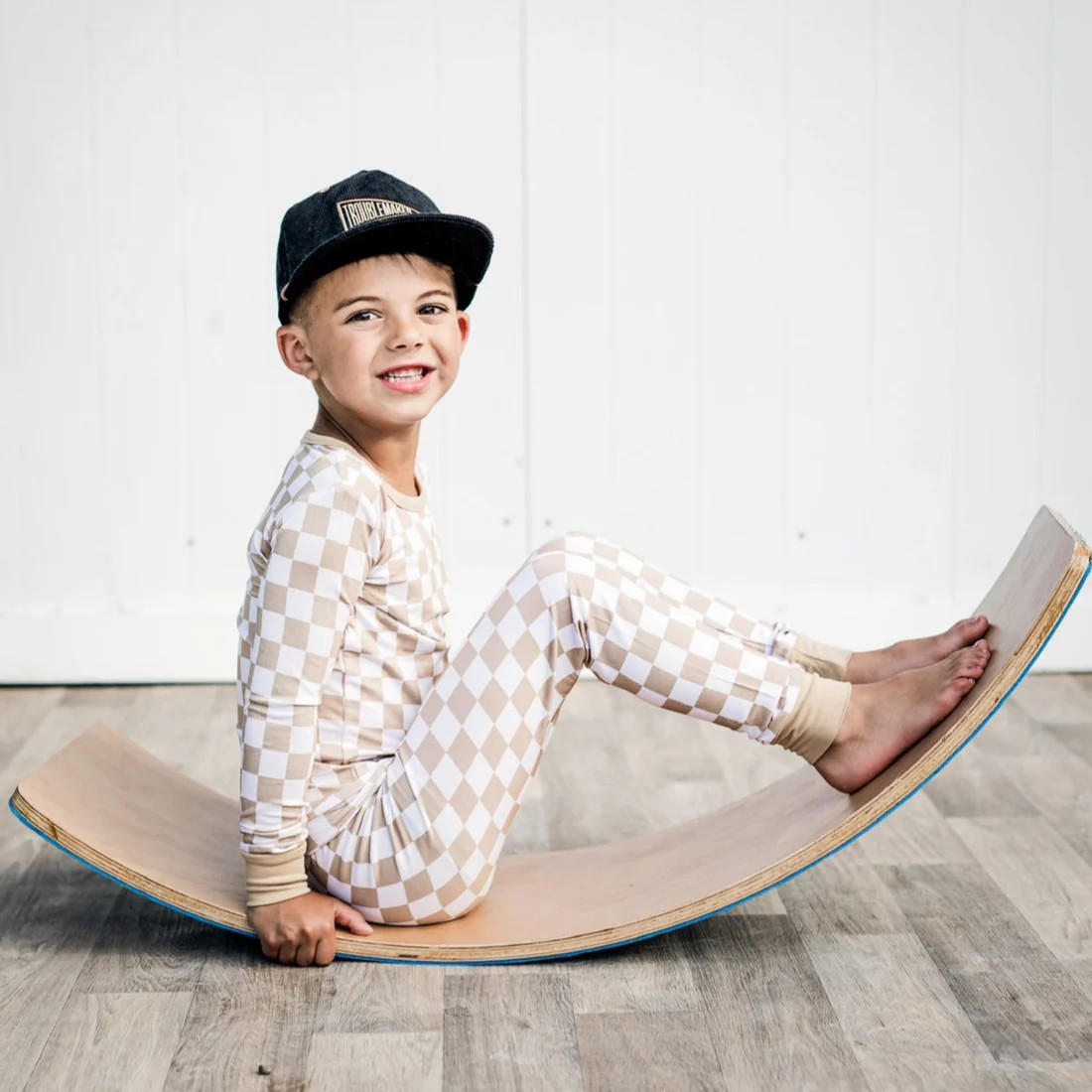 LONG SLEEVE 2 PIECE SETS- Tan Check | millie + roo