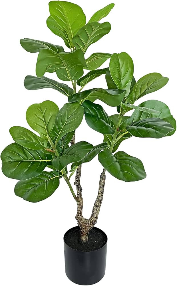 BESAMENATURE Artificial Fiddle Leaf Fig Tree, Faux Ficus Lyrata Plant for Home Office Decoration,... | Amazon (US)