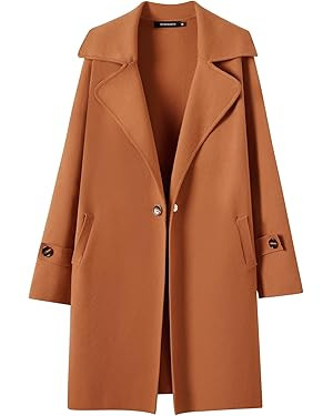 MEROKEETY Women's Long Sleeve Lapel Blazer Coatigan Winter Knit Classy Sweater Jacket Coats | Amazon (US)