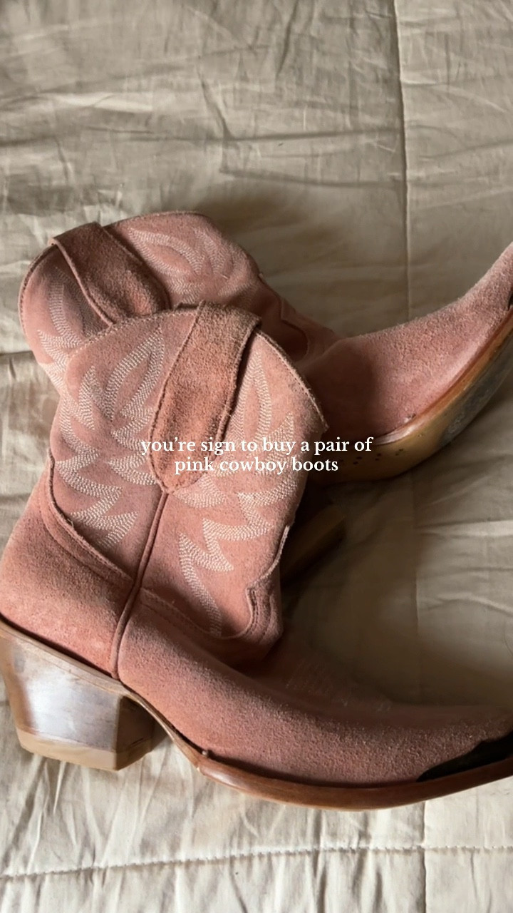 pink cowboy booties