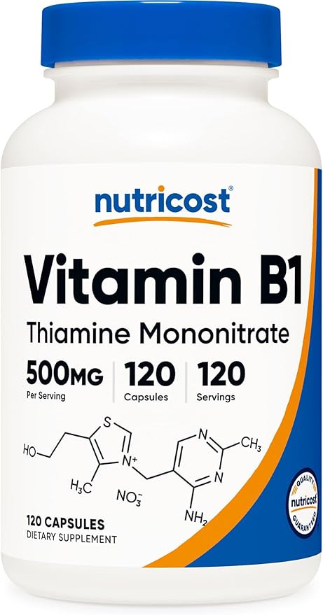 Nutricost Vitamin B1 (Thiamine) 500mg, 120 Capsules | Amazon (US)