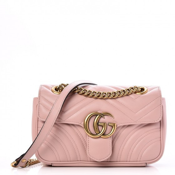 Women's Gucci GG Marmont Shoulder Bag Matelasse Mini in Light Pink | StockX
