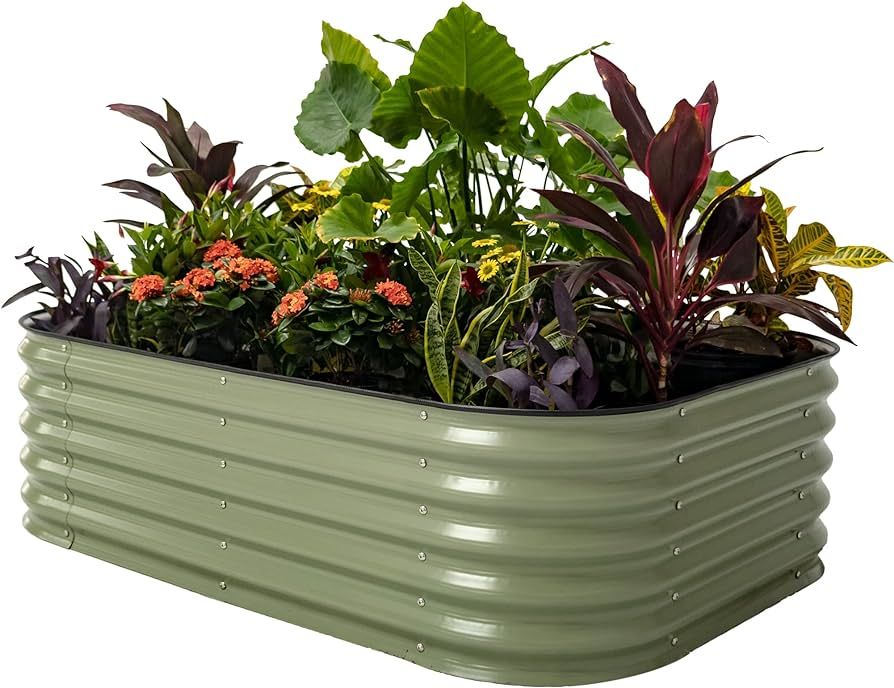 Vego garden Raised Garden Bed Kits, 17" Tall 6 in 1 Modular Metal Raised Planter Bed for Vegetabl... | Amazon (US)
