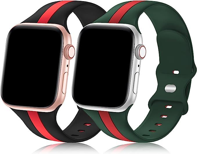 Bagoplus 2 Pack Designer Sport Band Compatible with Apple Watch Band 38mm 40mm 41mm 42mm 44mm 45mm i | Amazon (US)