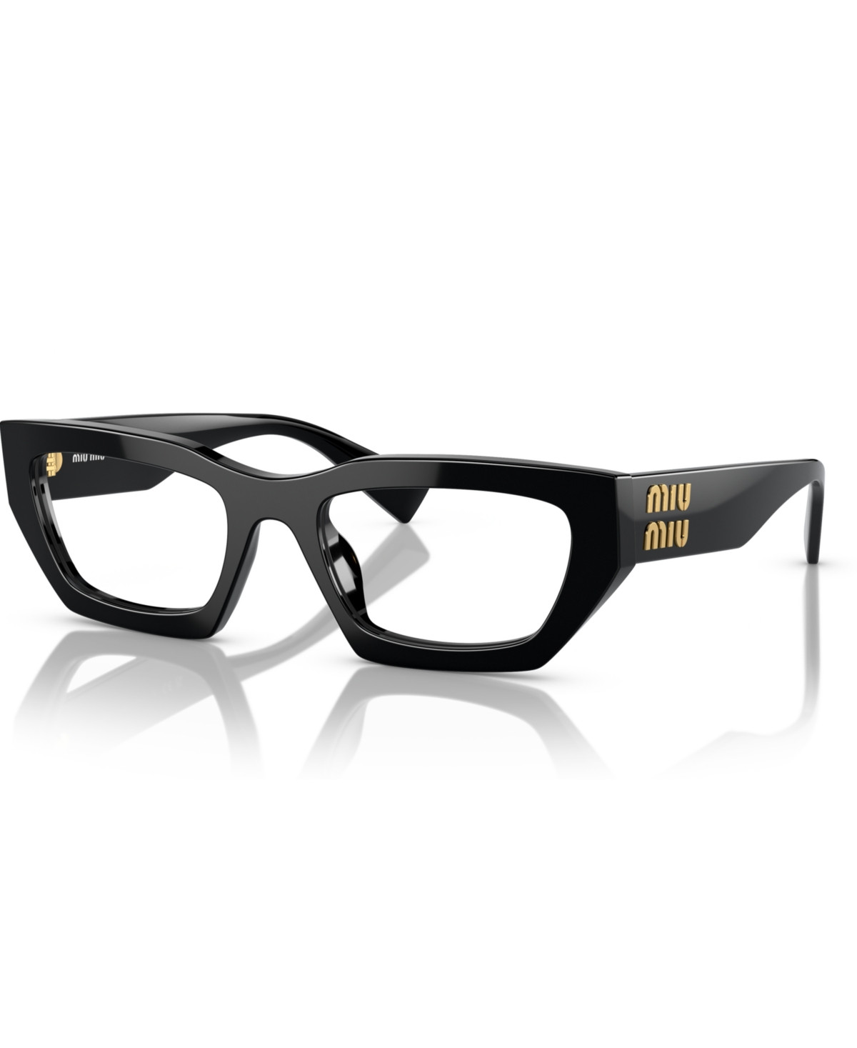 Miu Miu Women's Irregular Eyeglasses, Mu 03XV - Black | Macy's