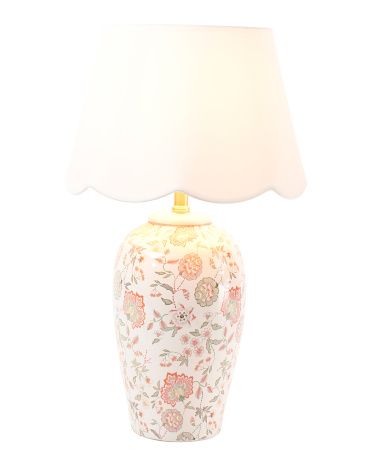 26in Floral Decal Ceramic Table Lamp | Bedroom | Marshalls | Marshalls