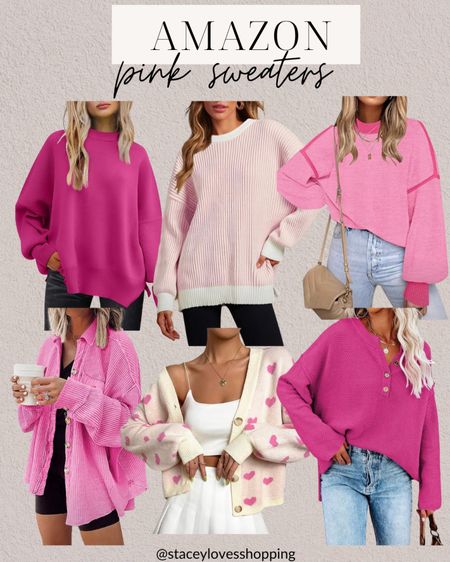 Amazon pink sweaters for Valentine’s Day! 

Heart sweaters 

#LTKstyletip #LTKSeasonal #LTKfindsunder50