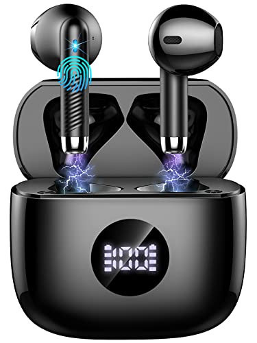 Wireless Earbuds, Bluetooth 5.4 Ear Buds LED Power Display Headphones Bass Stereo, Bluetooth Earbuds in-Ear Noise Cancelling Mic, 40H Playback Mini Case IP7 Waterproof Sports Earphones for Android iOS | Amazon (US)