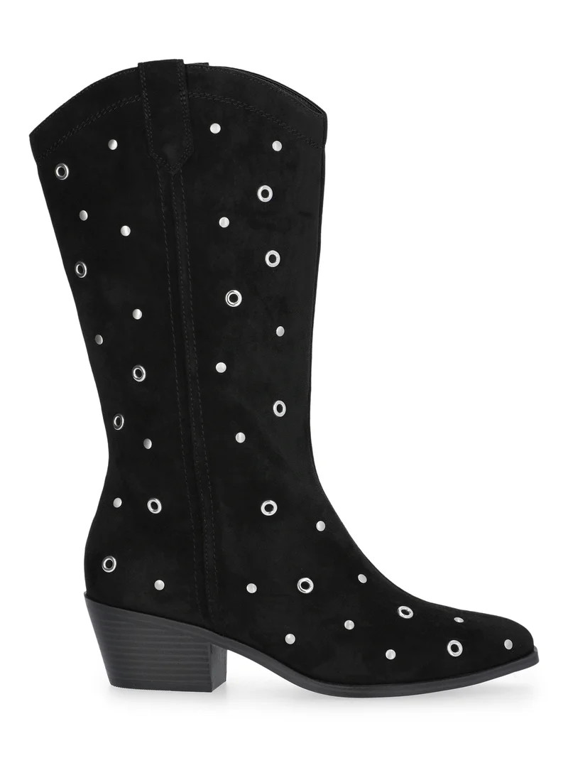 No Boundaries Women's Western Grommet Boots | Walmart (US)