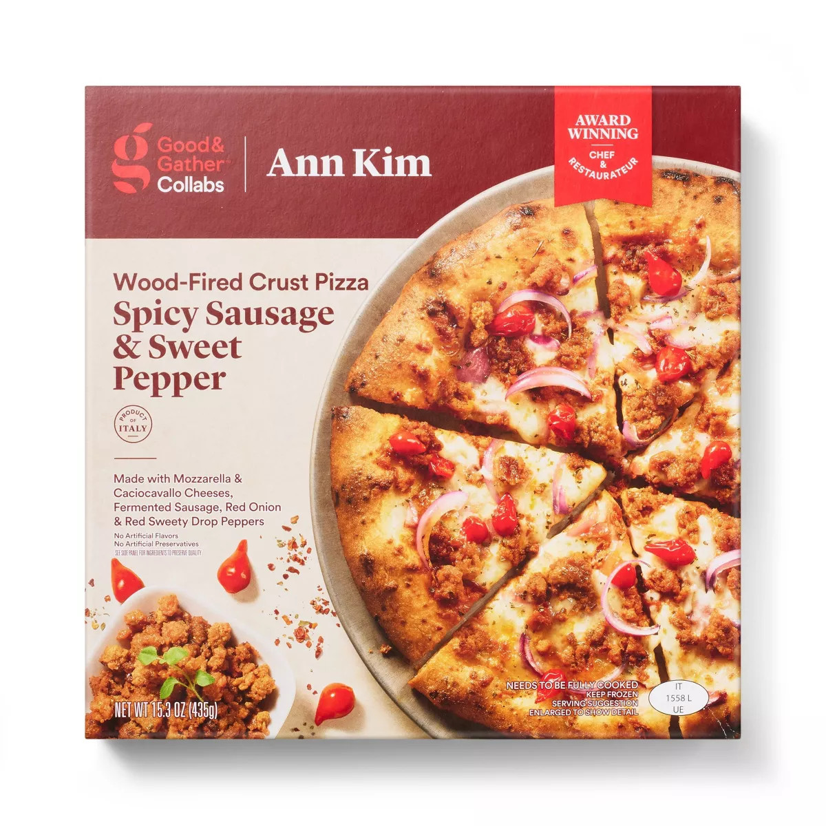 Frozen Wood-Fired Crust Spicy Sausage & Sweet Pepper Pizza - 15.3oz - Good & Gather™ Collabs | ... | Target
