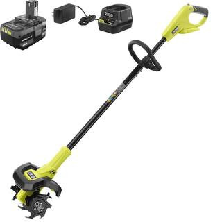 ONE+ 18V 8 in. Cordless Cultivator with 4.0 Ah Battery and Charger | The Home Depot