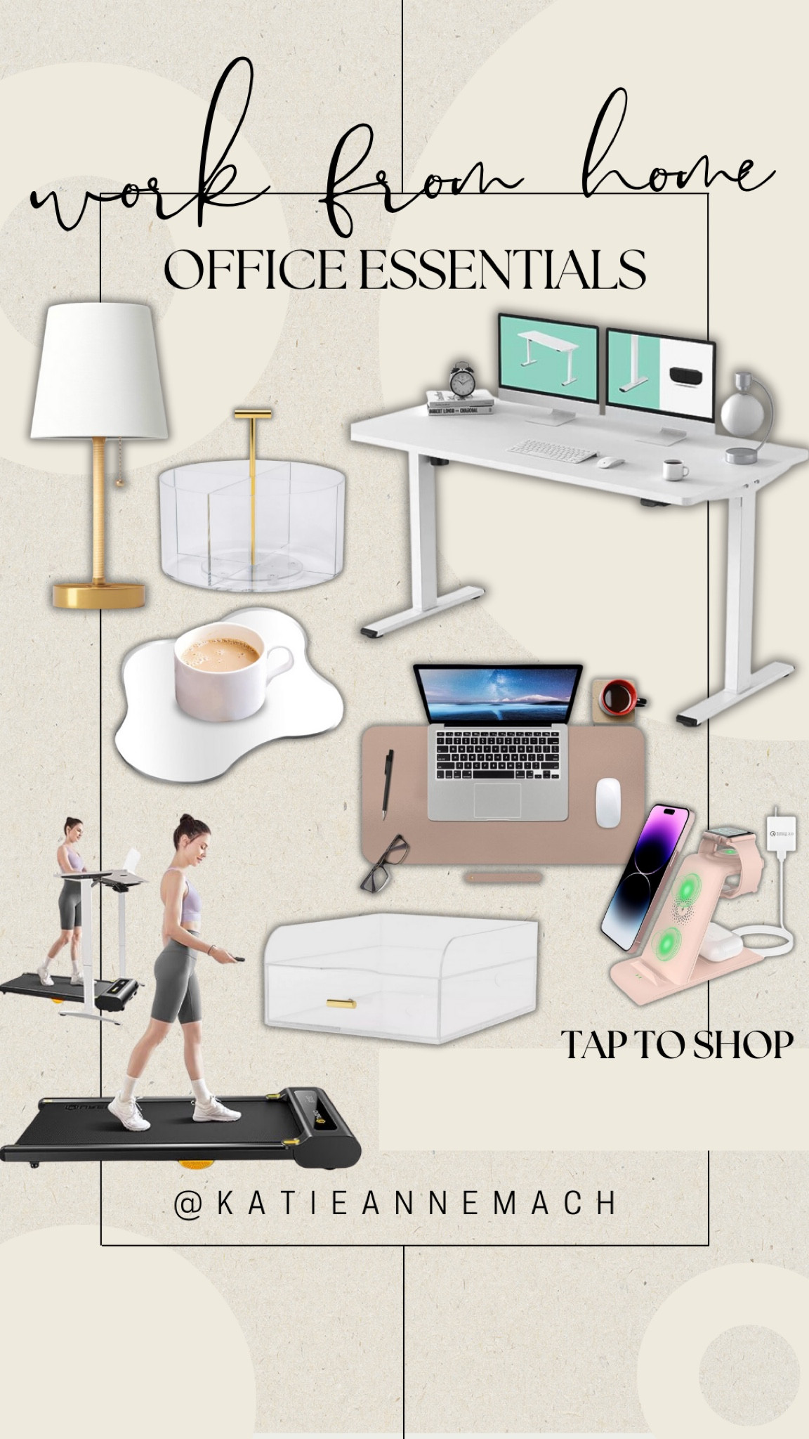 Work from home office essentials aka a standing desk and a walking pad are LIFE CHANGING 🫶🏻 

#LTKActive #LTKhome #LTKfindsunder100