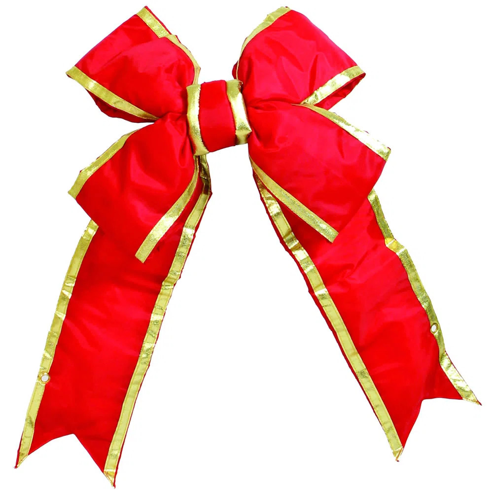 Red-Gold Nylon Outdoor Structural Bow (Set of 2) | Wayfair North America