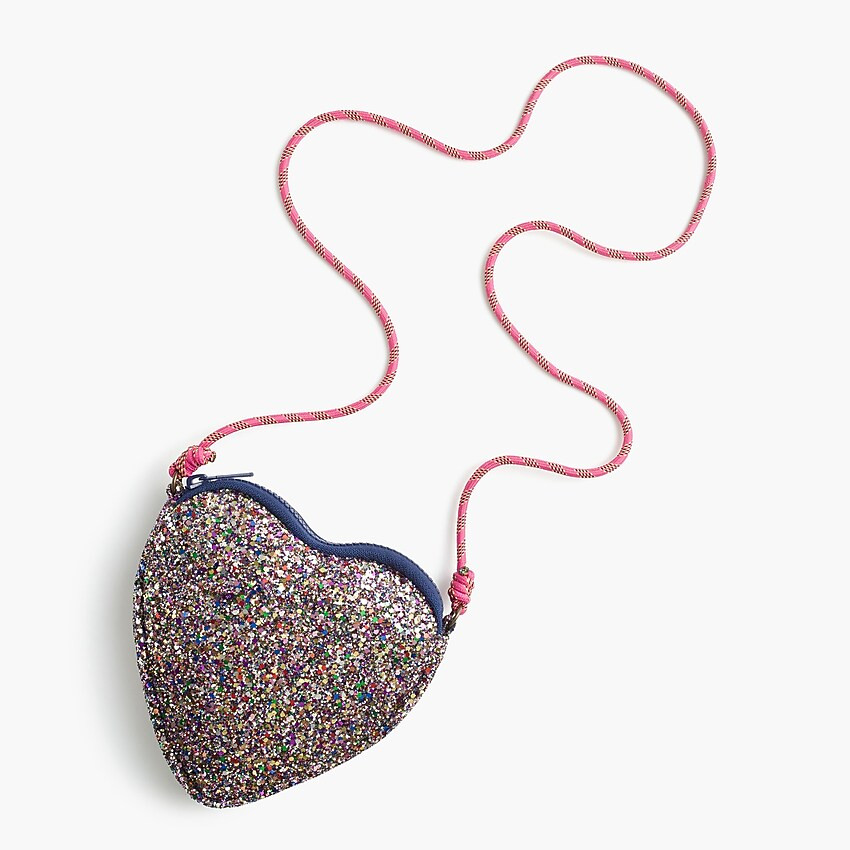 Glitter heart bag | J. Crew US