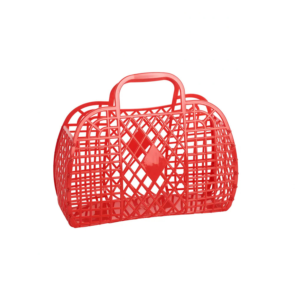Retro Basket Jelly Bag, Red - 2 Sizes | Jollity & CO.