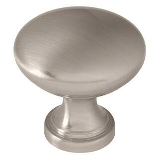 Round 1-3/16 in. (30 mm) Classic Satin Nickel Round Cabinet Knob | The Home Depot