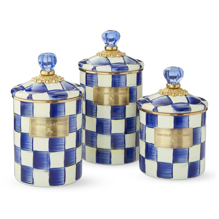 MacKenzie-Childs Royal Check Canister | Williams-Sonoma