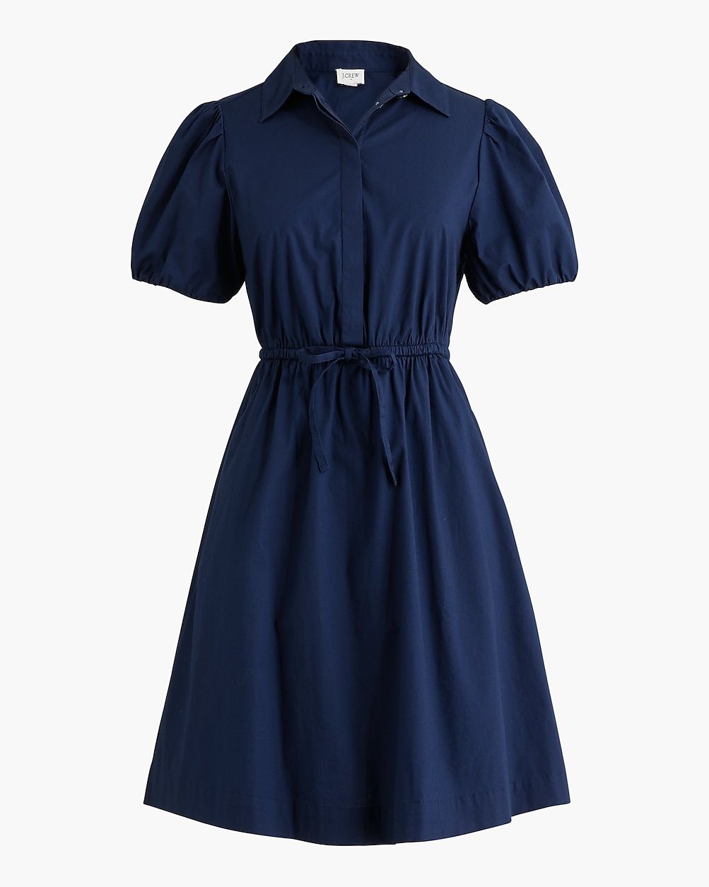 Collared short-sleeve tie-waist mini dress | J.Crew Factory