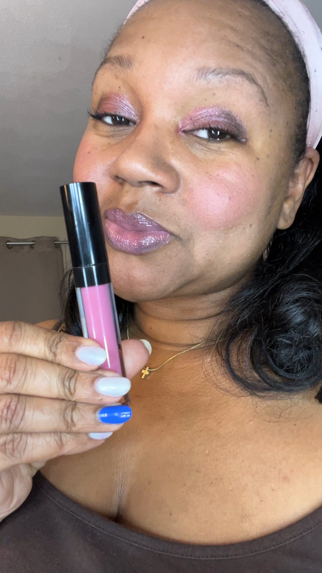 Sparkling Rose e.l.f Lip plumping lip gloss 

#LTKBeauty #LTKOver40