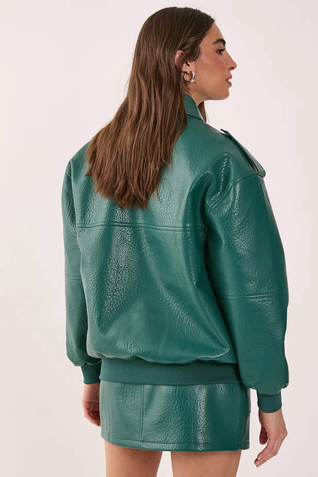 Jackets & Coats | Textured Faux Leather Zip Through Bomber Jacket | NastyGal | NastyGal UK