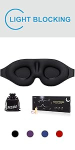 MZOO Sleep Eye Mask for Men Women, 3D Contoured Cup Sleeping Mask & Blindfold, Concave Molded Nig... | Amazon (US)